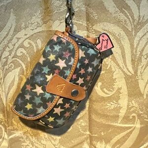 Dooney & Bourke vintage wristlet rainbow stars.   20-C1A